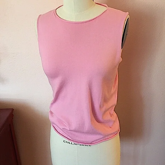 Vintage 90 Y2K gentryportofino Unique Barbiecore Retro Pink Cardigan Sweater Set - Picture 5 of 16